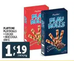 Deco Supermercati Playtime play rolls cacao nocciola offerta