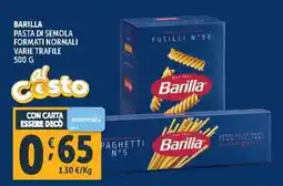 Deco Supermercati Barilla pasta di semola formati normali varie trafile offerta