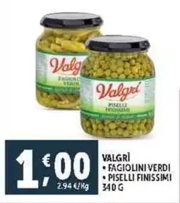 Deco Supermercati Valgri fagiolini verdi - piselli finissimi offerta