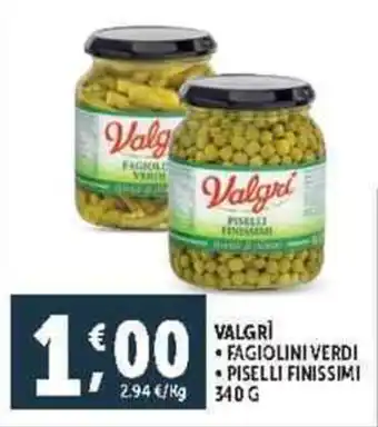 Deco Supermercati Valgri fagiolini verdi - piselli finissimi offerta