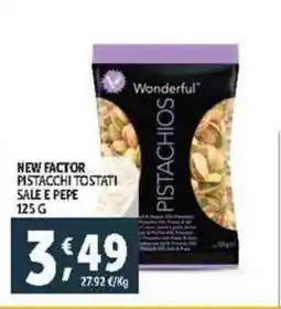 Deco Supermercati New factor pistacchi tostati sale e pepe offerta