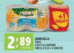 Deco Supermercati Bonduelle mais cotti al vapore offerta