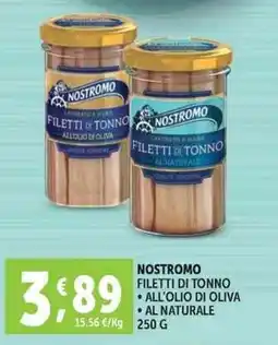 Deco Supermercati Nostromo filetti di tonno all'olio di oliva al naturale offerta