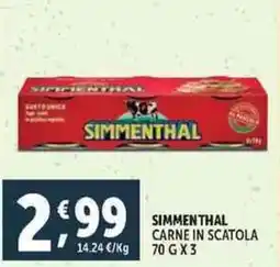 Deco Supermercati Simmenthal carne in scatola offerta