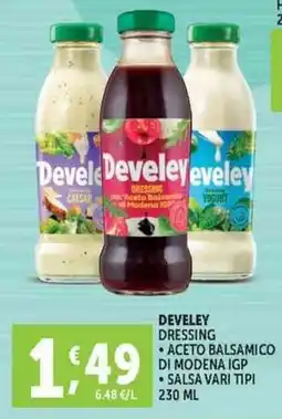 Deco Supermercati Develey dressing aceto balsamico di modena igp - salsa vari tipi offerta