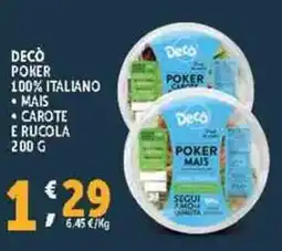 Deco Supermercati Decò poker 100% italiano offerta
