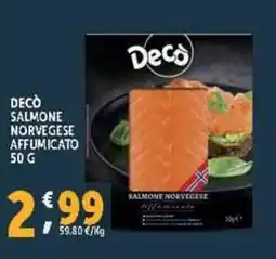 Deco Supermercati Decò salmone norvegese affumicato offerta