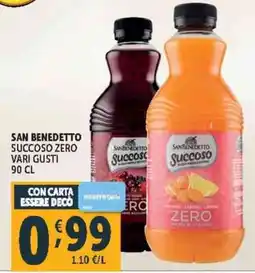Deco Supermercati San benedetto succoso zero vari gusti offerta