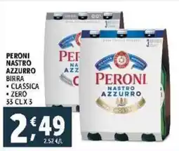 Deco Supermercati Peroni nastro azzurro birra offerta