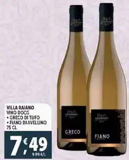 Deco Supermercati Villa raiano vino docg offerta