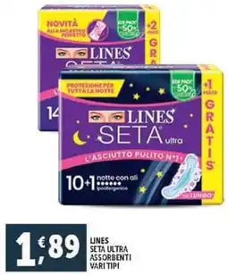 Deco Supermercati Lines seta ultra assorbenti vari tipi offerta