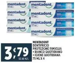 Deco Supermercati Mentadent dentifricio protezione famiglia offerta