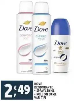 Deco Supermercati Dove deodorante offerta