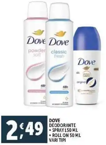 Deco Supermercati Dove deodorante offerta