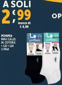 Deco Supermercati Pompea mini calze in cotone offerta