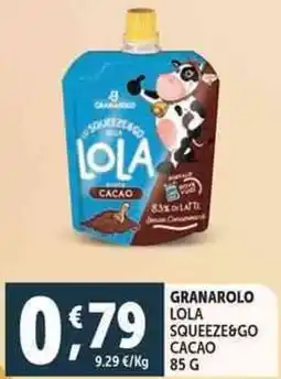 Deco Supermercati Granarolo lola squeeze & go cacao offerta
