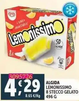 Deco Supermercati Algida lemonissimo 8 stecco gelato offerta