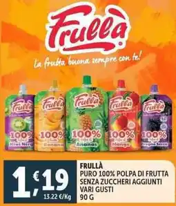 Deco Supermercati Frullà puro 100% polpa di frutta senza zuccheri aggiunti vari gusti offerta
