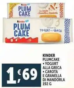 Deco Supermercati Kinder plumcake offerta