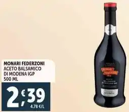 Deco Supermercati Monari federzoni aceto balsamico di modena igp offerta
