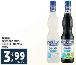 Deco Supermercati Fabbri sciroppo zero offerta