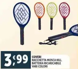 Deco Supermercati Coveri racchetta mosca kill batteria ricaricabile vari colori offerta