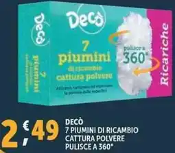 Deco Supermercati Decò 7 piumini di ricambio cattura polvere pulisce a 360° offerta