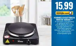 Eurospin FORNELLO ELETTRICO 1500 W'ARDES' offerta