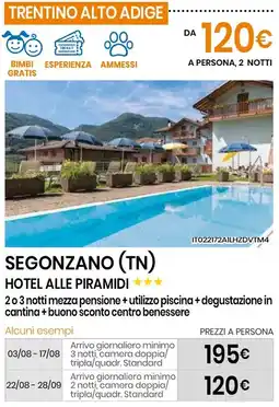 Eurospin Segonzano (tn) hotel alle piramidi offerta
