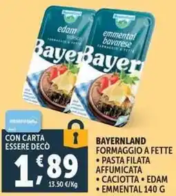 Deco Supermercati Bayernland formaggio a fette offerta