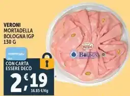 Deco Supermercati Veroni mortadella bologna igp offerta