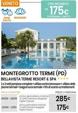 Eurospin Montegrotto terme (pd) bellavista terme resort & spa offerta
