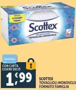 Deco Supermercati Scottex tovaglioli monovelo formato famiglia offerta