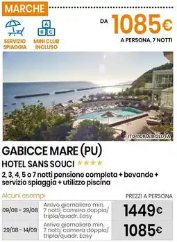 Eurospin Gabicce mare (pu) hotel sans souci offerta