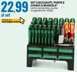 Eurospin Set cacciaviti, punte e chiavi a bussola offerta