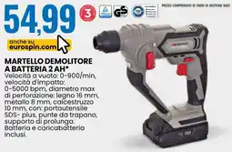 Eurospin ENKHO MARTELLO DEMOLITORE A BATTERIA 2 AH offerta