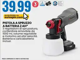 Eurospin ENKHO PISTOLA A SPRUZZO A BATTERIA 2 AH offerta
