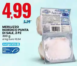 Eurospin Ondina merluzzo nordico punta di sale, 2 pz offerta