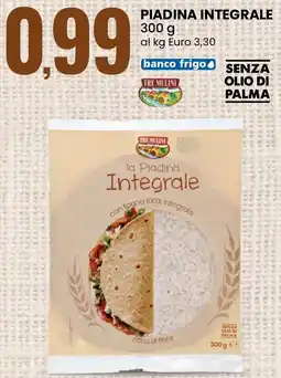 Eurospin TRE MULINI Piadina integrale offerta