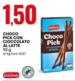 Eurospin Choco pick con cioccolato al latte Dolciando offerta