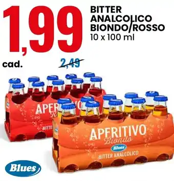 Eurospin Blues bitter analcolico biondo rosso offerta