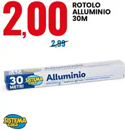 Eurospin SISTEMA casa Rotolo Alluminio 30 m offerta