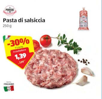 ALDI Il Podere Pasta di salsiccia 250g offerta