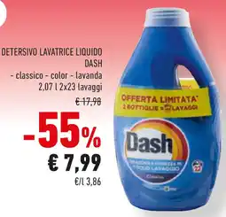 Conad Detersivo lavatrice liquido DASH -classico-color - lavanda lavaggi offerta