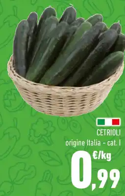 Conad CETRIOLI origine Italia - cat. I offerta