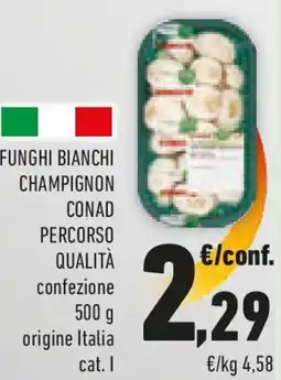 Conad Funghi bianchi champignon conad percorso qualità confezione offerta