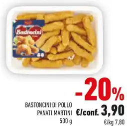 Conad Bastoncini di pollo panati martini offerta