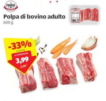 ALDI Il Podere Polpa di bovino adulto 600g offerta