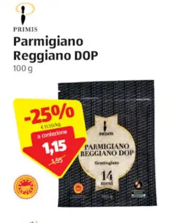 ALDI Primis Parmigiano Reggiano DOP 100g offerta