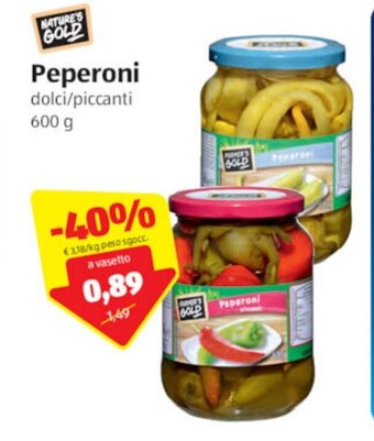 ALDI Nature's Gold Peperoni 600g offerta